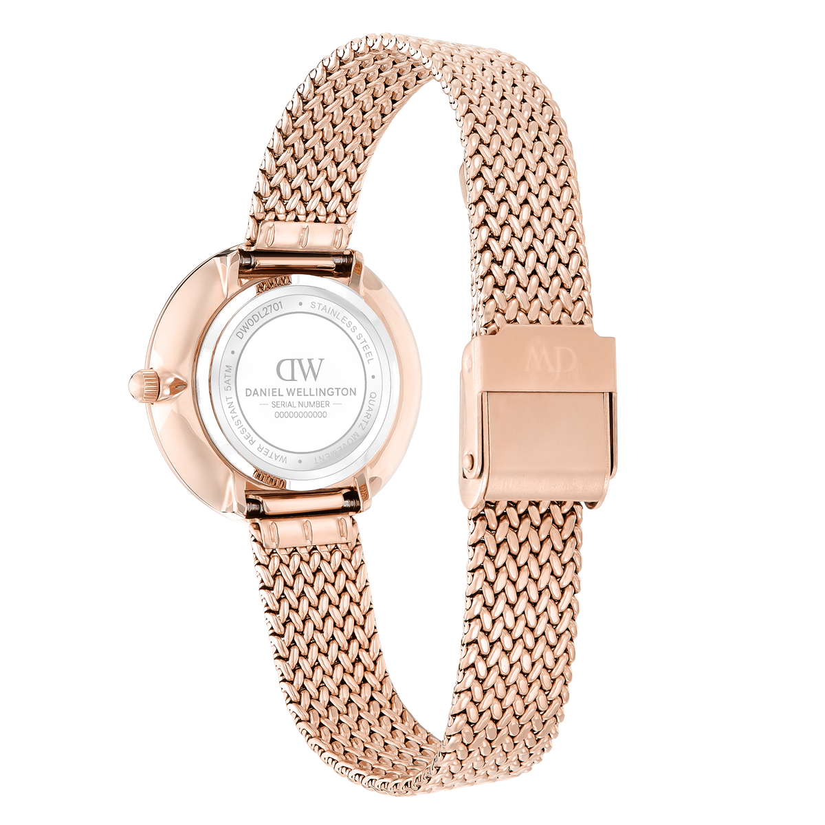 Round Analog Emerald Rose Gold