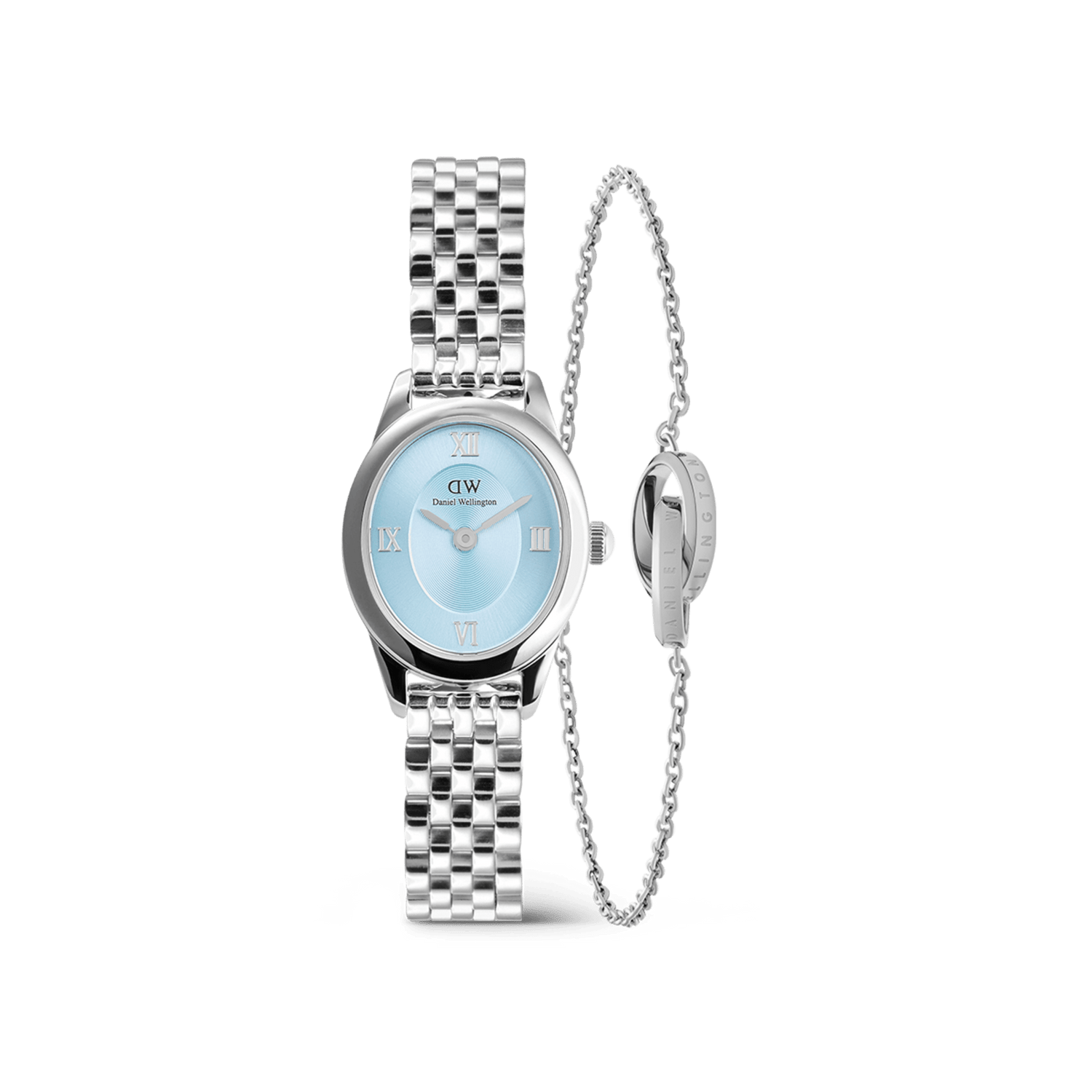 Ophelia Mini Ice Blue & Elan Unity Bracelet Silver
