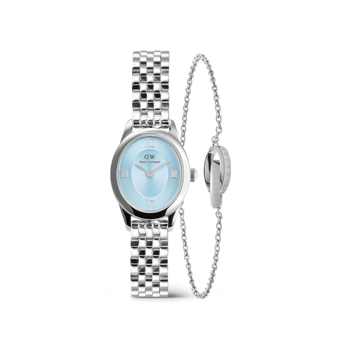 Ophelia Mini Ice Blue & Elan Unity Bracelet Silver