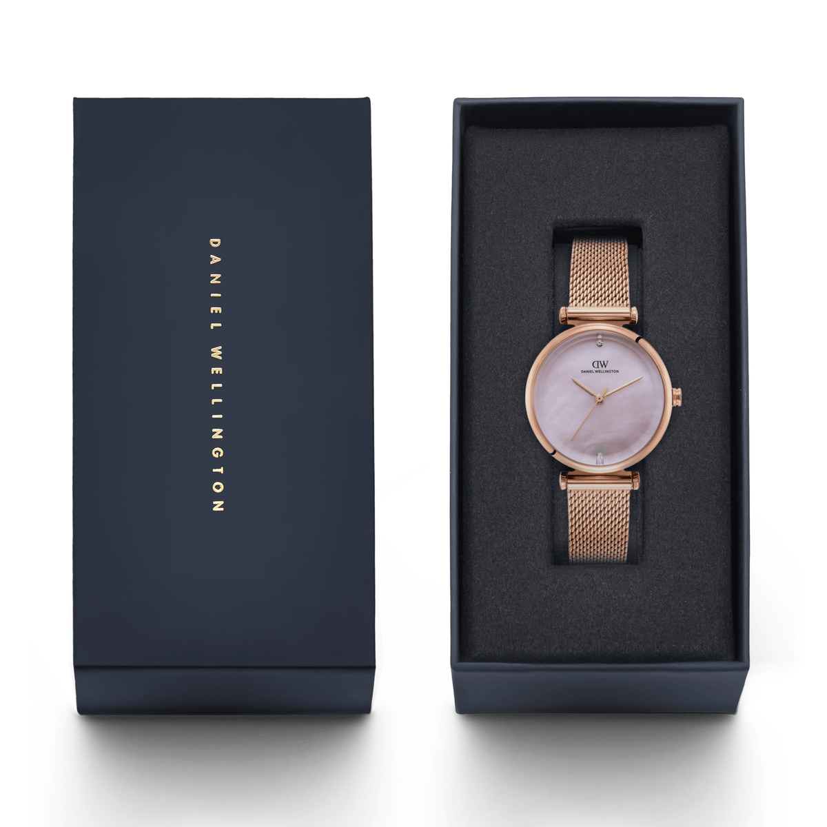 Round Analog Pink MOP Rose Gold