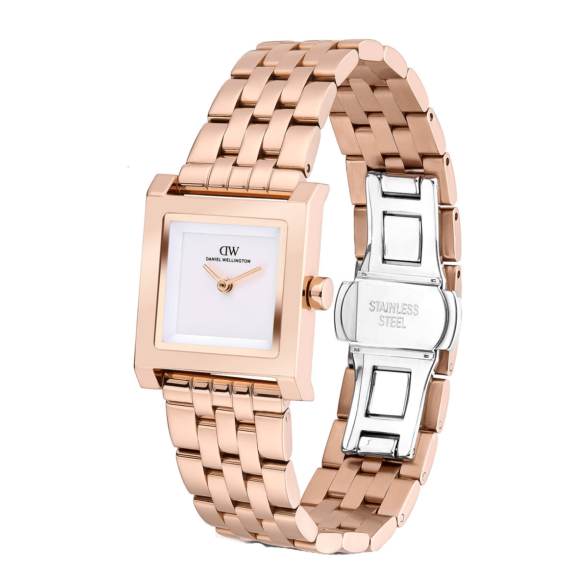 Square Analog Link Rose Gold