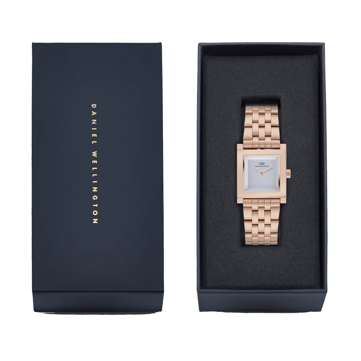 Square Analog Link Rose Gold