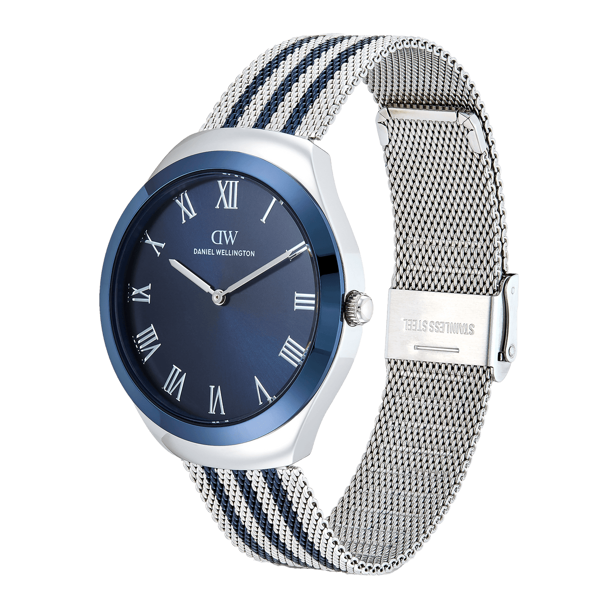 Round Analog Blue Two Tone