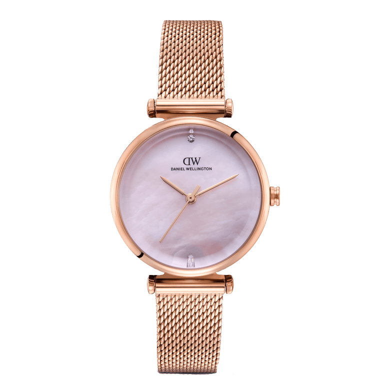 Round Analog Pink MOP Rose Gold