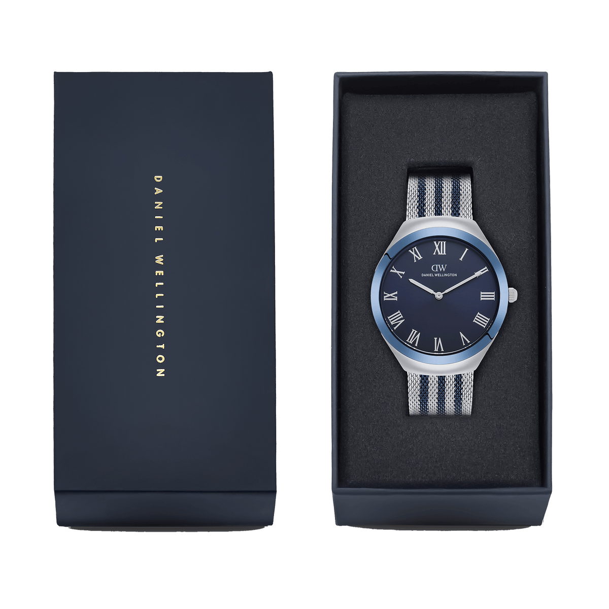 Round Analog Blue Two Tone