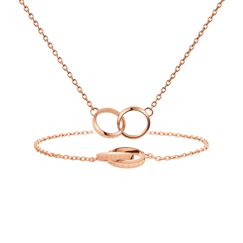 Elan Unity Bracelet Rose Gold + Elan Unity Necklace Rose Gold