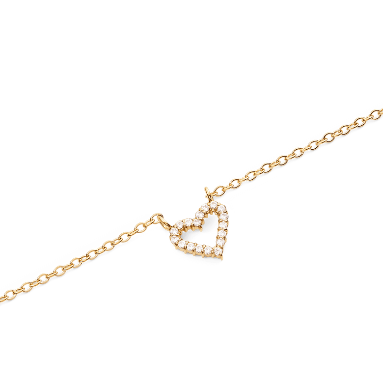 Mirelle Heart Necklace Gold