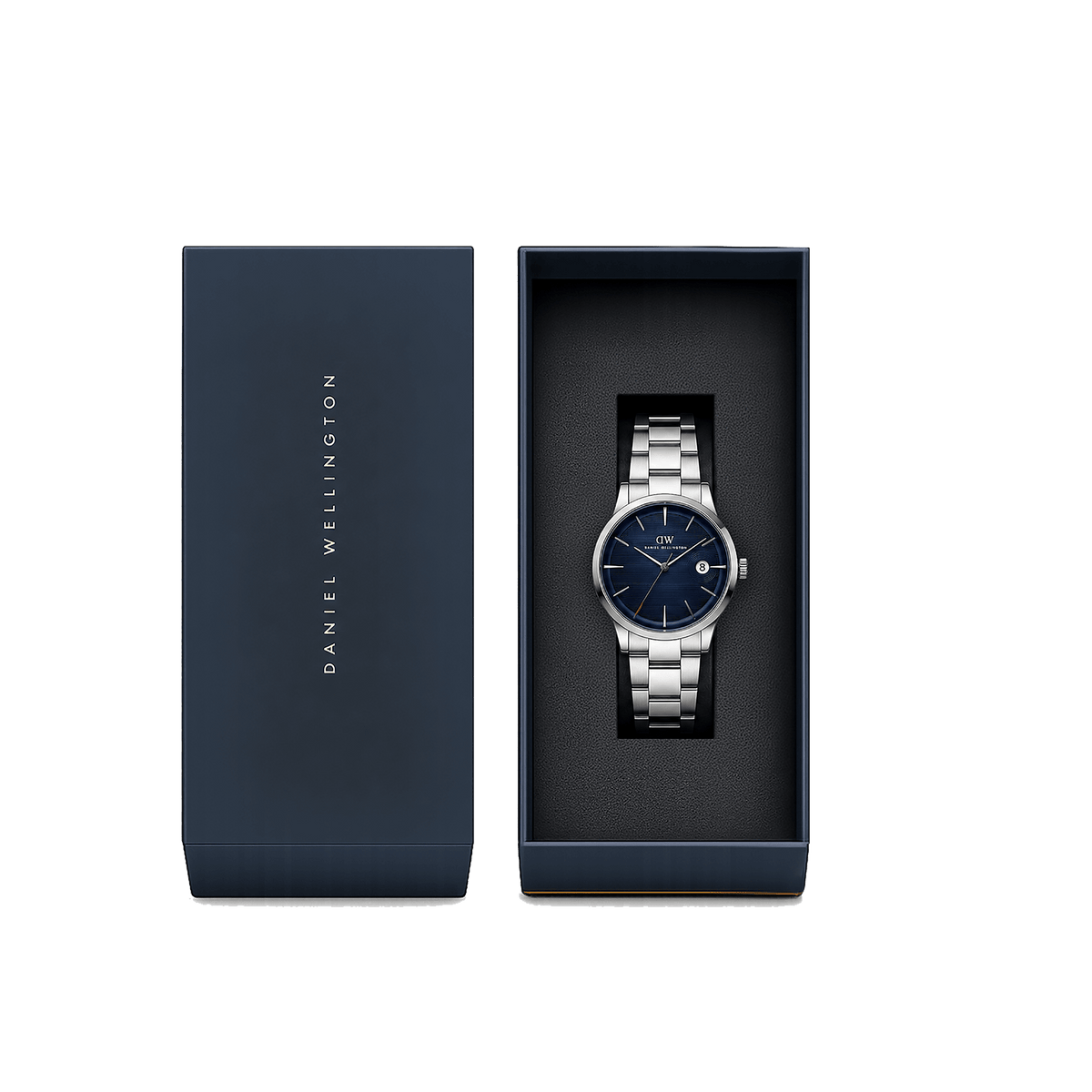 Round Analog 3-Link Blue Silver