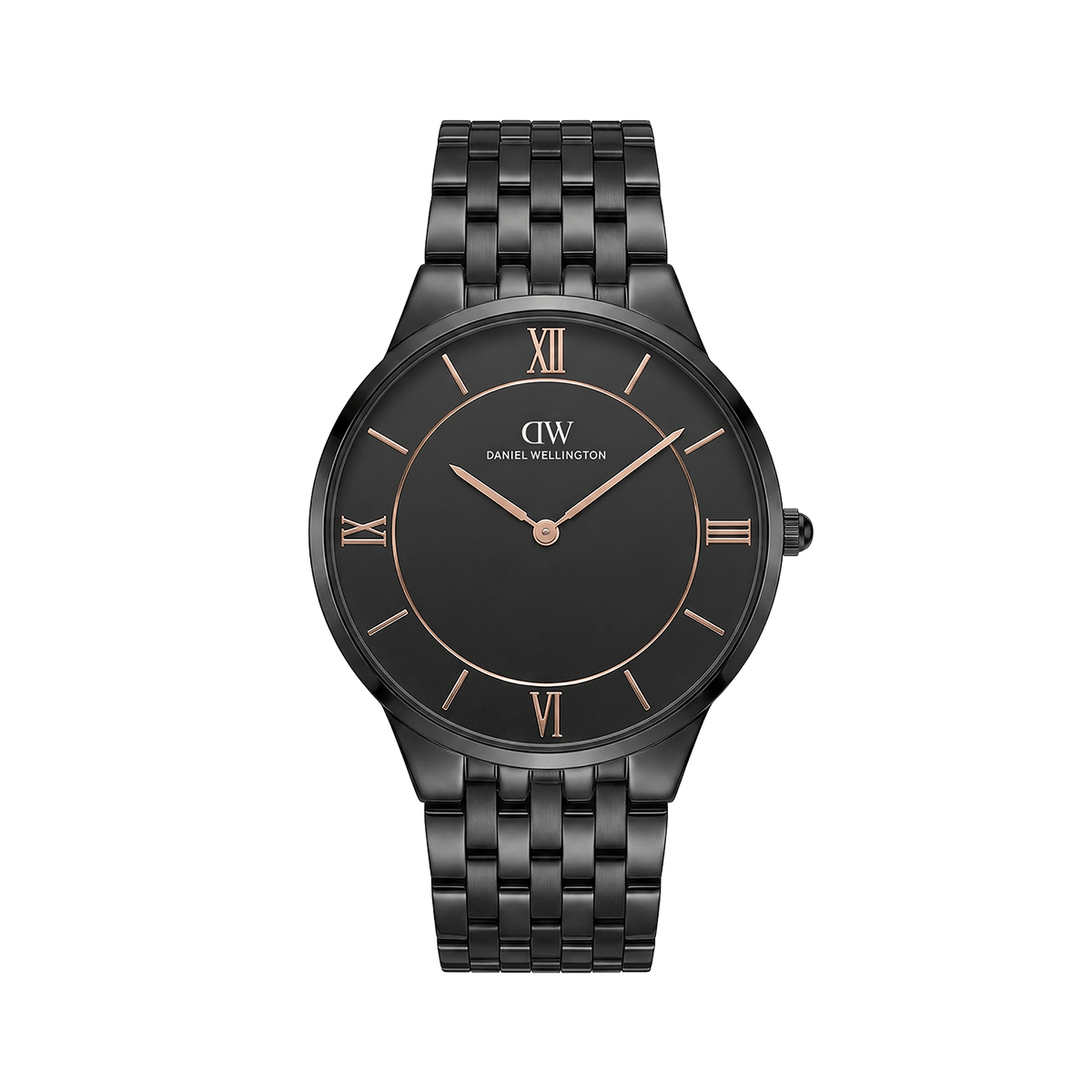 Round Analog 5-Link Black