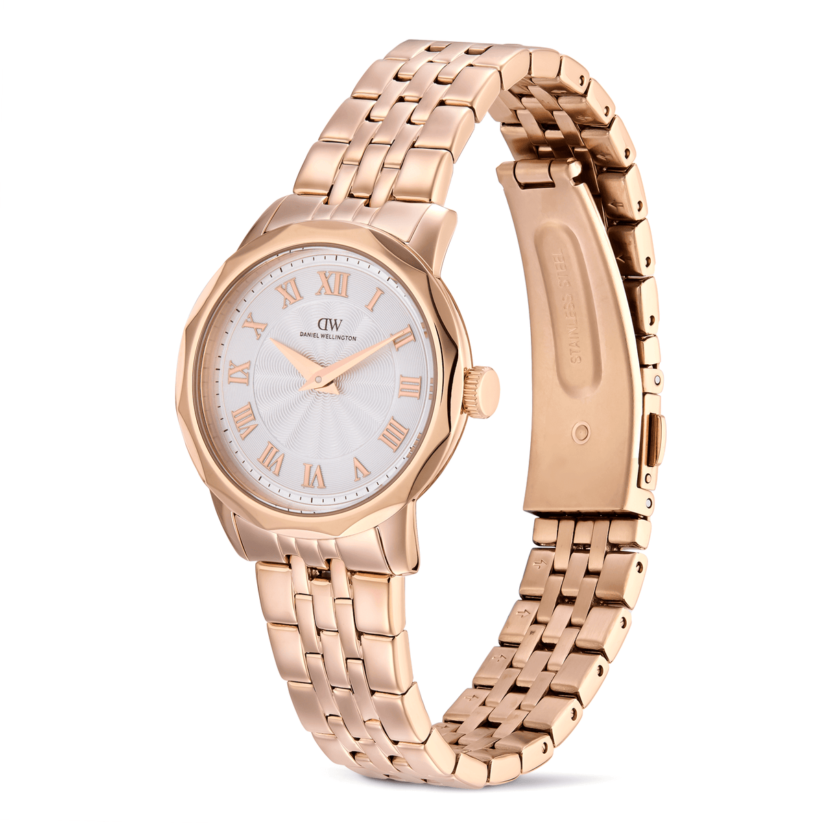 Round Analog Guilloché Rose Gold