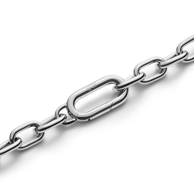 Crystal Link Necklace Silver