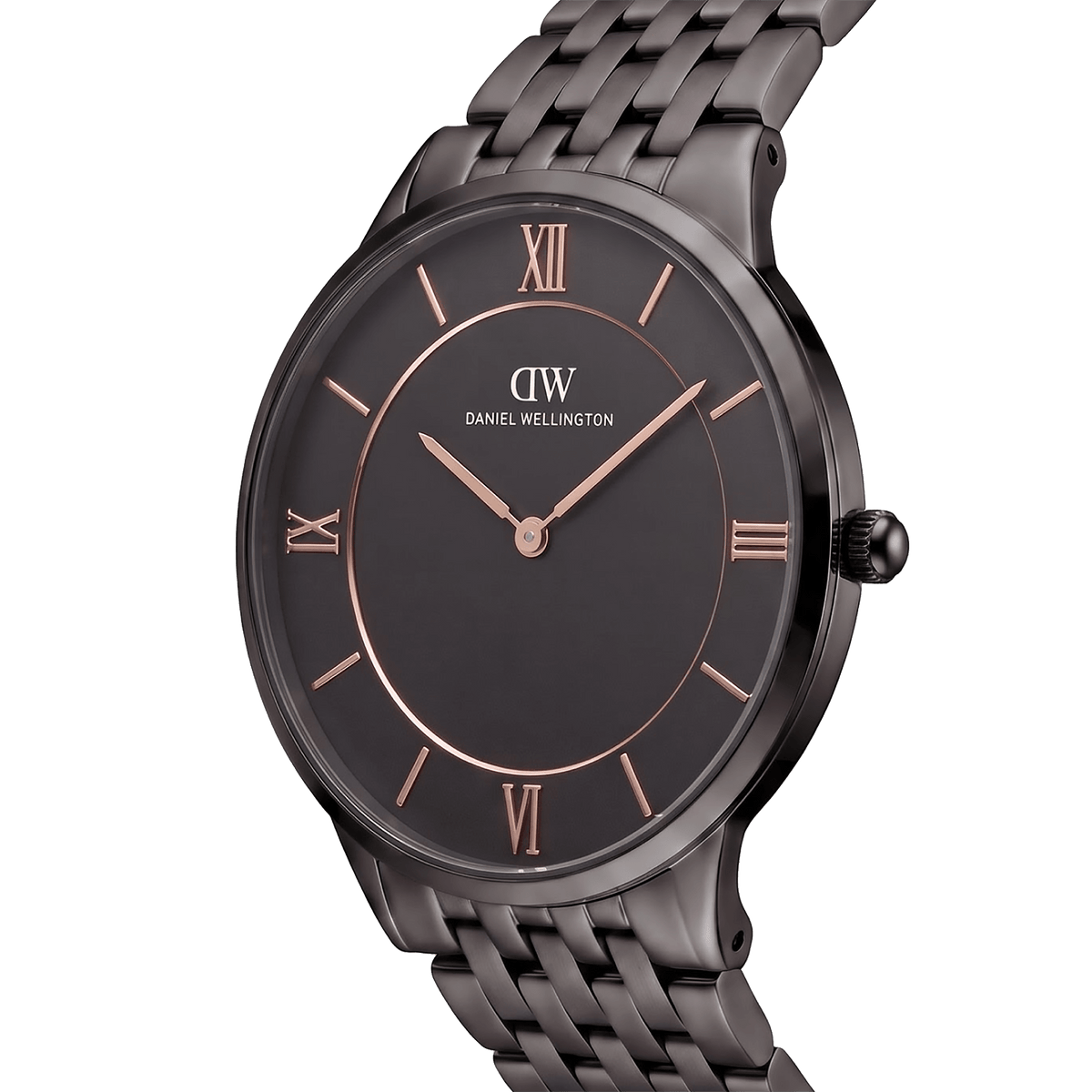 Round Analog 5-Link Black