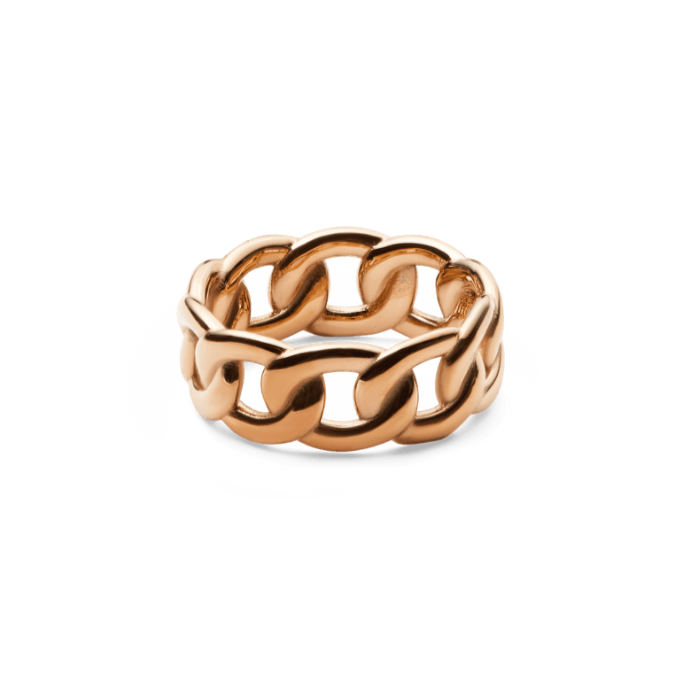 Chunky Chain Ring Rose Gold