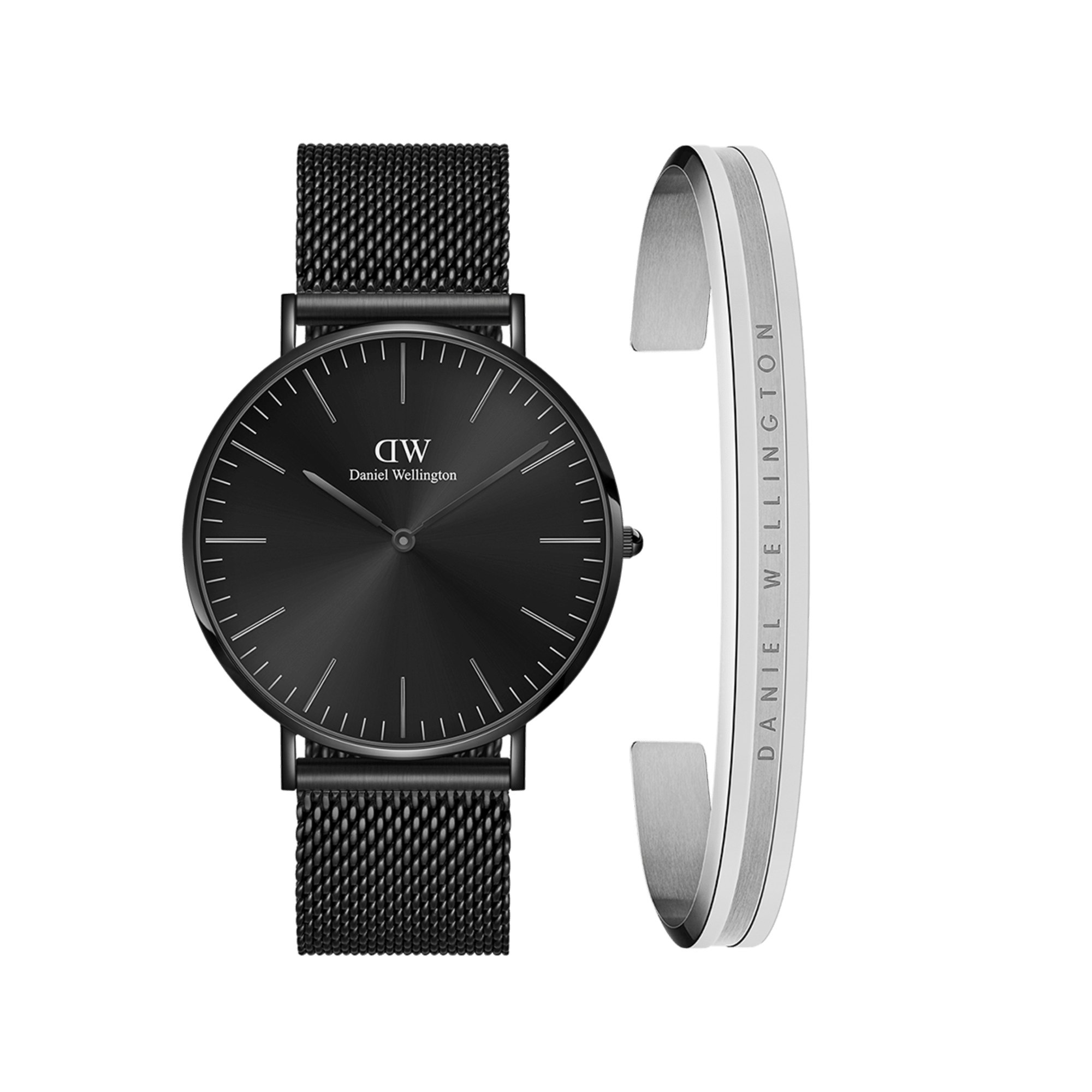 Buy Classic Mesh Onyx Black Elan Bracelet Silver Online