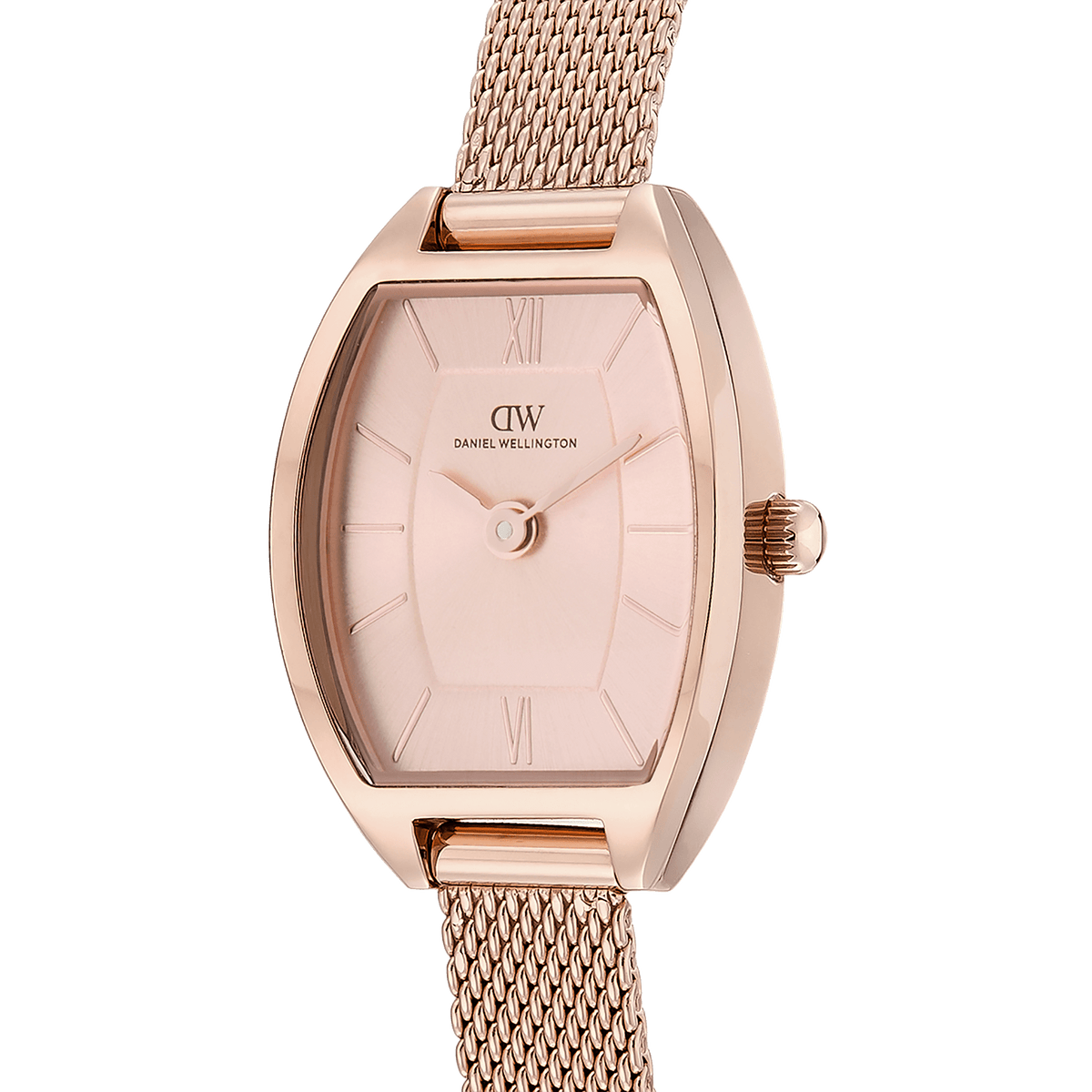 Tonneau Analog Mesh Rose Gold