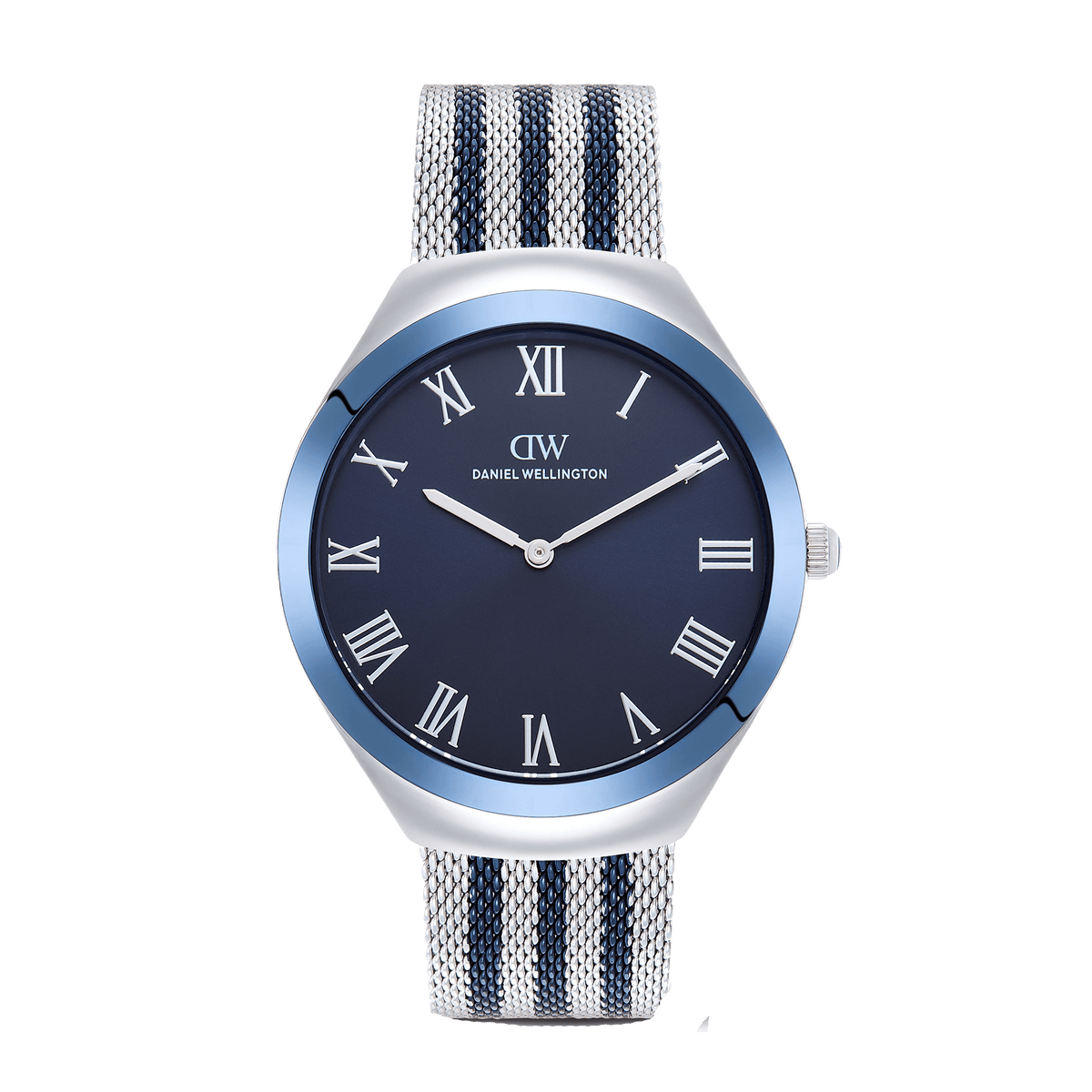 Round Analog Blue Two Tone