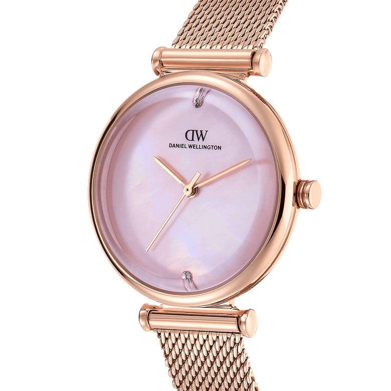Round Analog Pink MOP Rose Gold