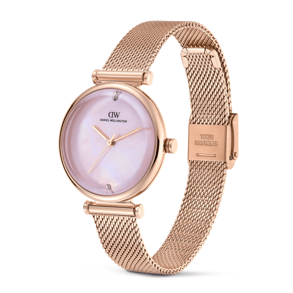 Round Analog Pink MOP Rose Gold