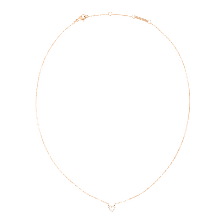 Mirelle Heart Necklace Rose Gold