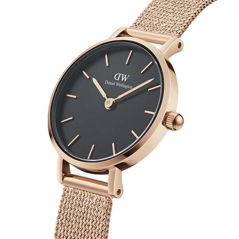 Petite Pressed Melrose Black Rose Gold