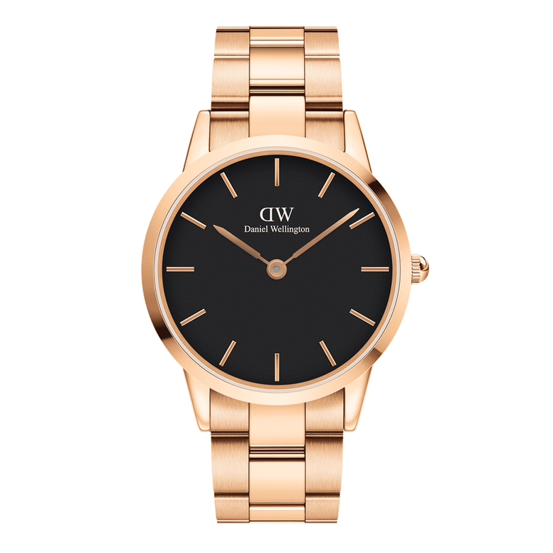 Iconic Link Black Rose Gold