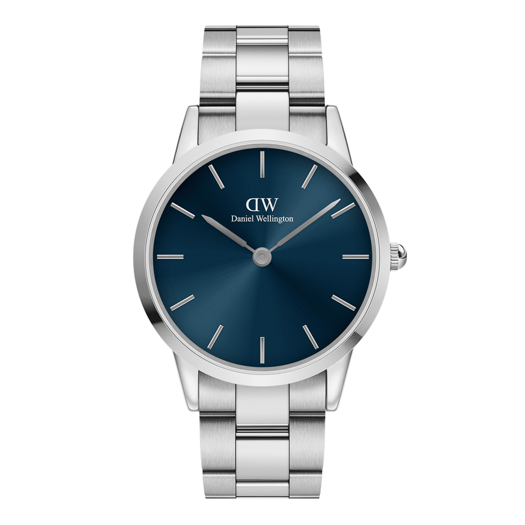Iconic Link Arctic Silver watch with blue dial 32mm DW