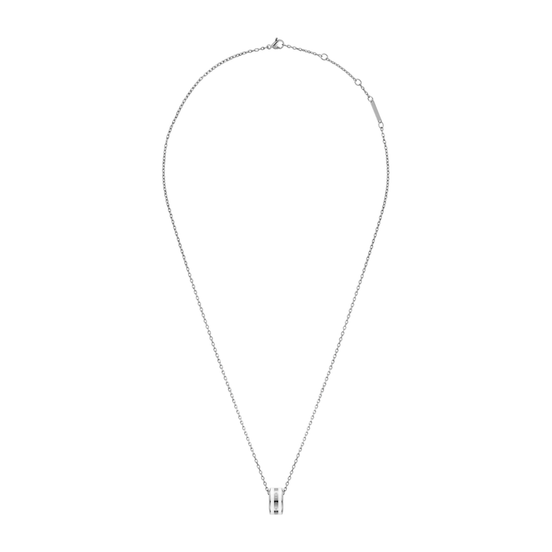 Emalie Necklace Silver Satin White