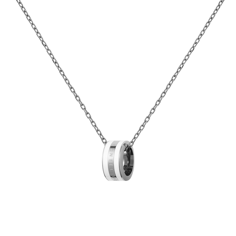 Emalie Necklace Silver Satin White