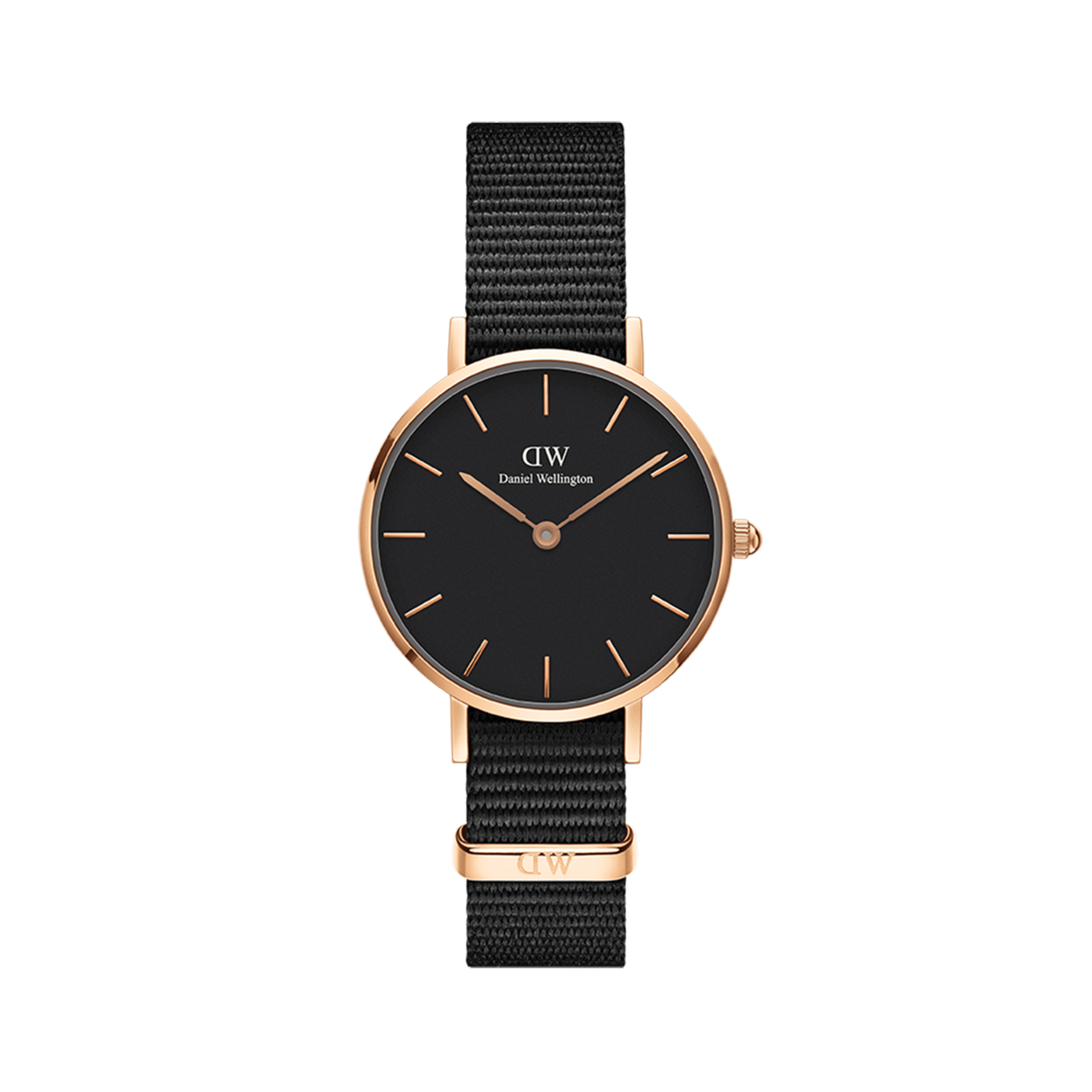 Petite Cornwall Women's watch in black rose gold DW