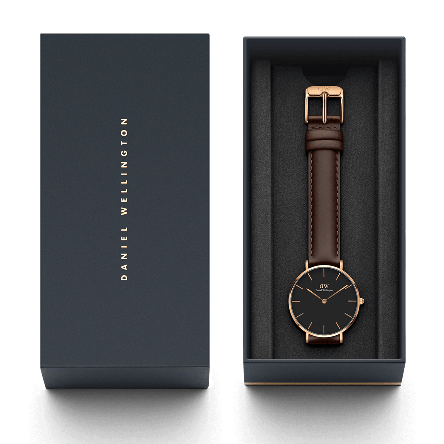 Buy Petite Bristol Black Rose Gold Online from DW