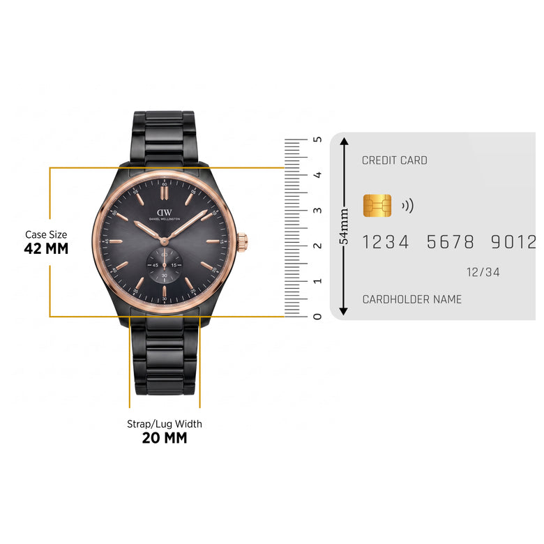 Round Analog Link Black Two Tone