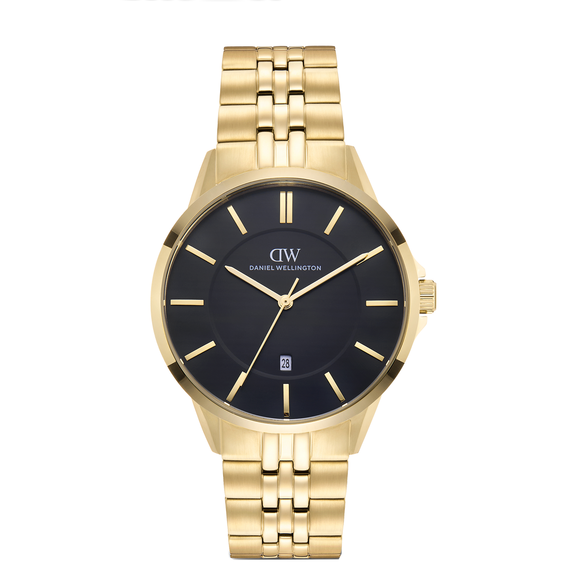 Round Analog 3 Link Gold
