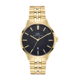 Round Analog 3 Link Gold
