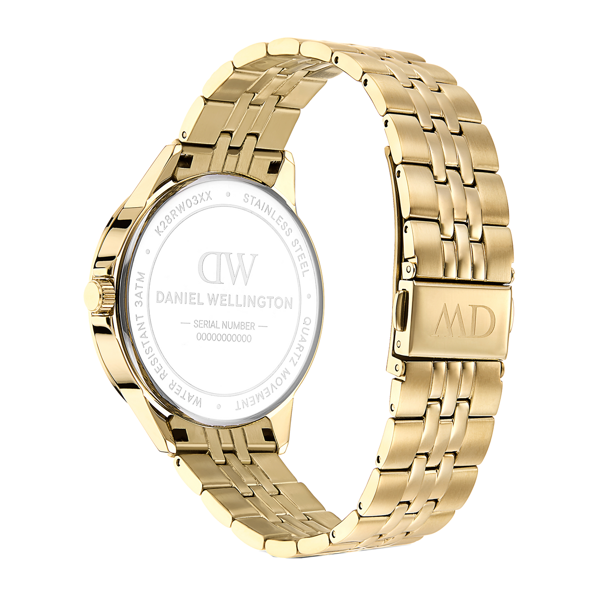 Round Analog 3 Link Gold