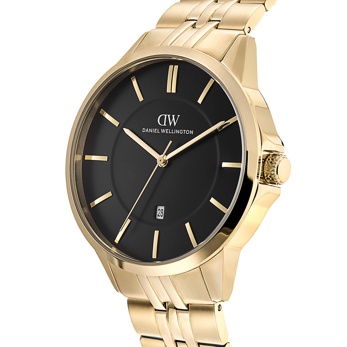 Round Analog 3 Link Gold