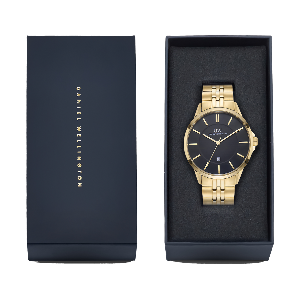 Round Analog 3 Link Gold