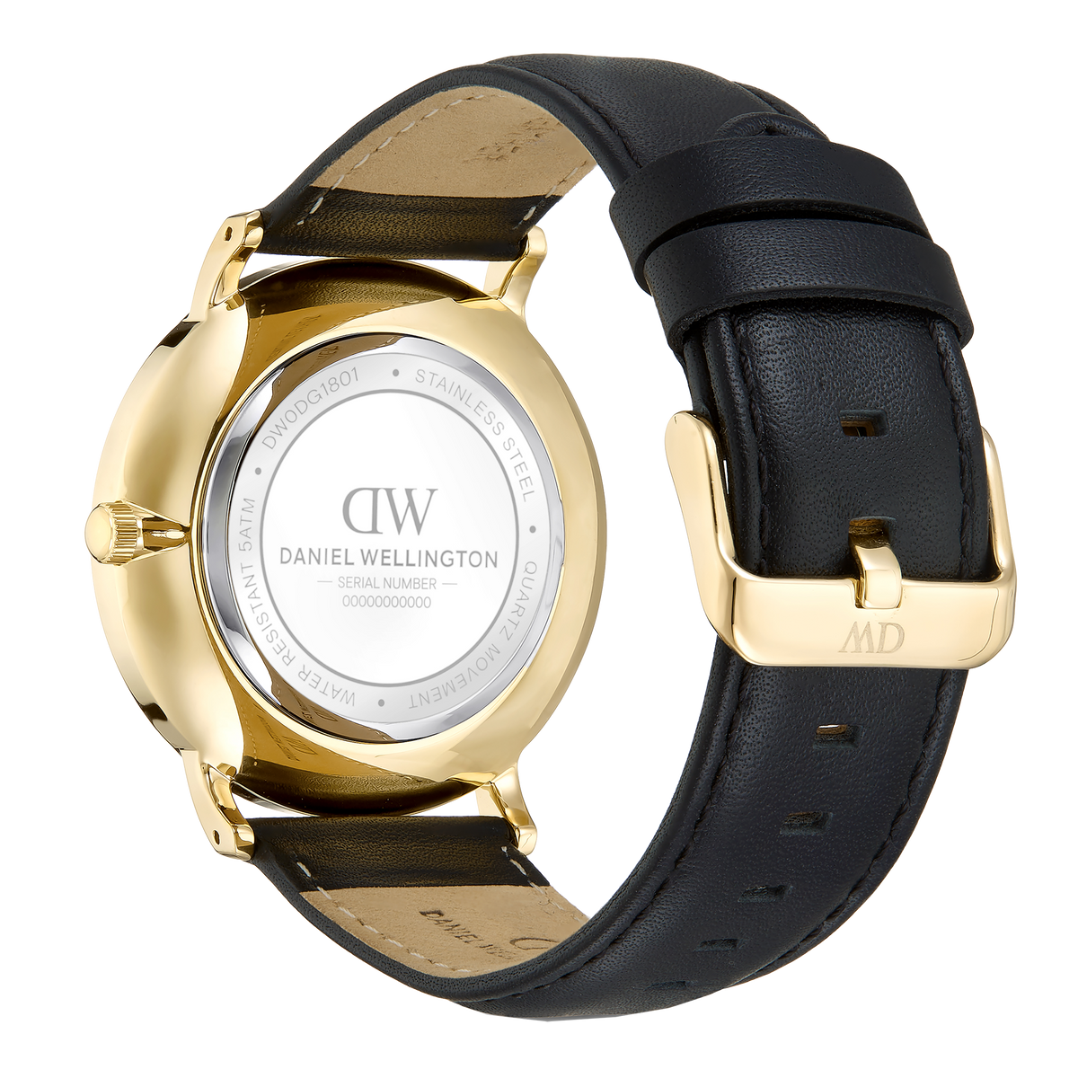 Round Analog Roman Sheffield Black/Gold