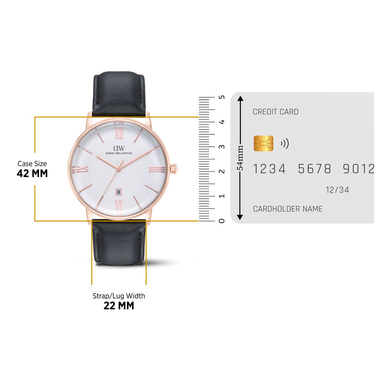 Round Analog Roman Sheffield White/Rose Gold