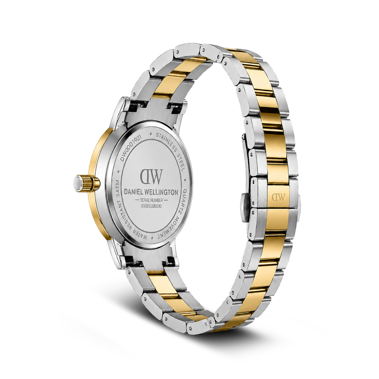 Round Analog 3-Link Emerald Two Tone