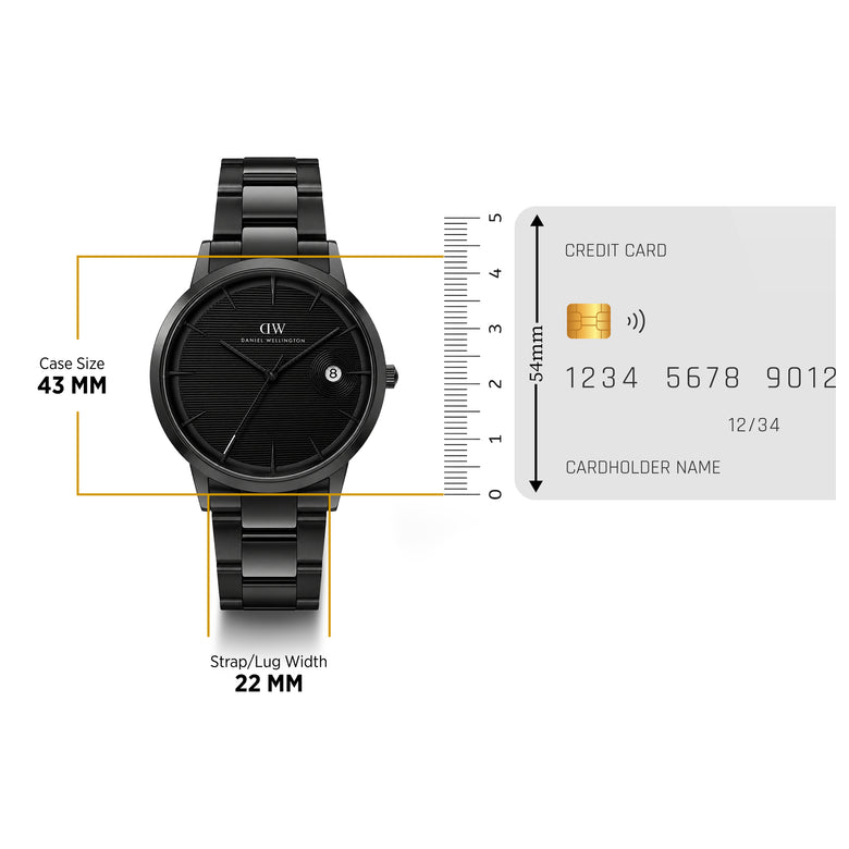 Round Analog 3-Link Black