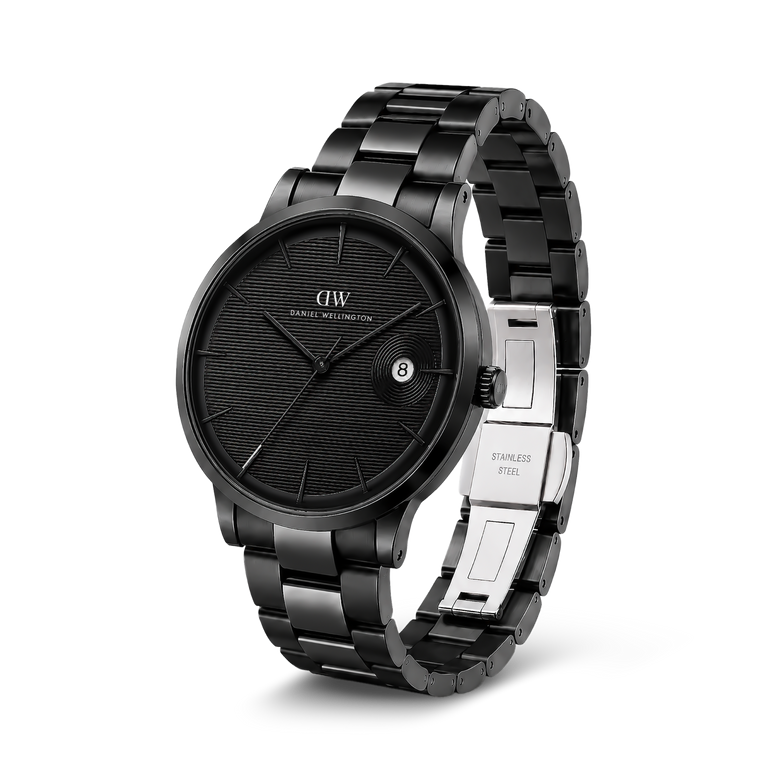 Round Analog 3-Link Black