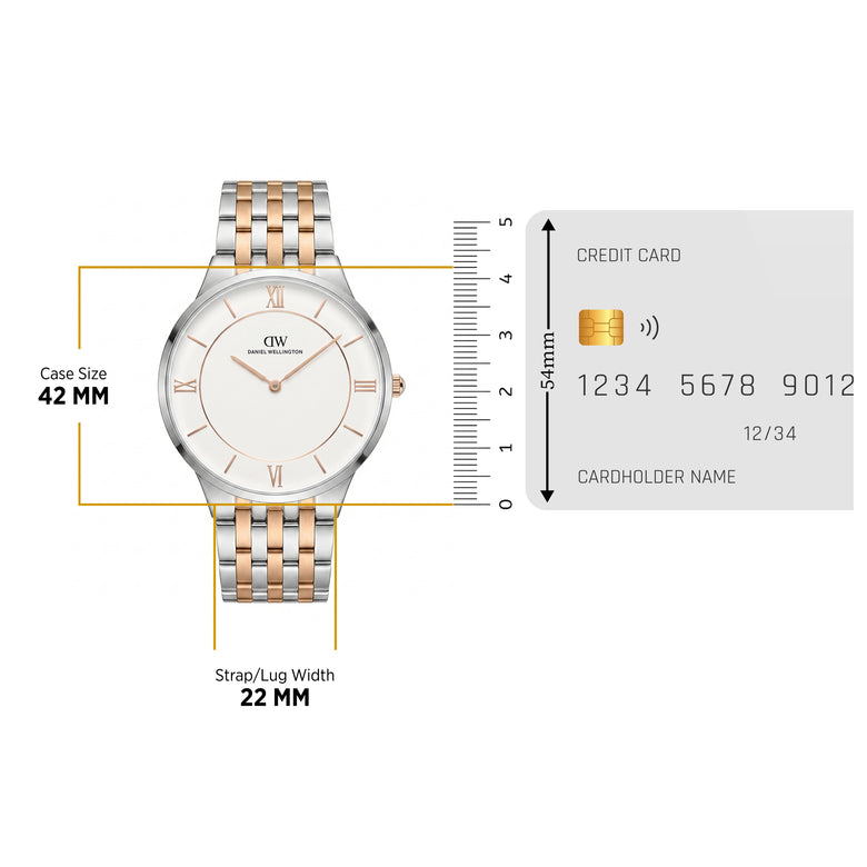 Round Analog 5-Link Silver