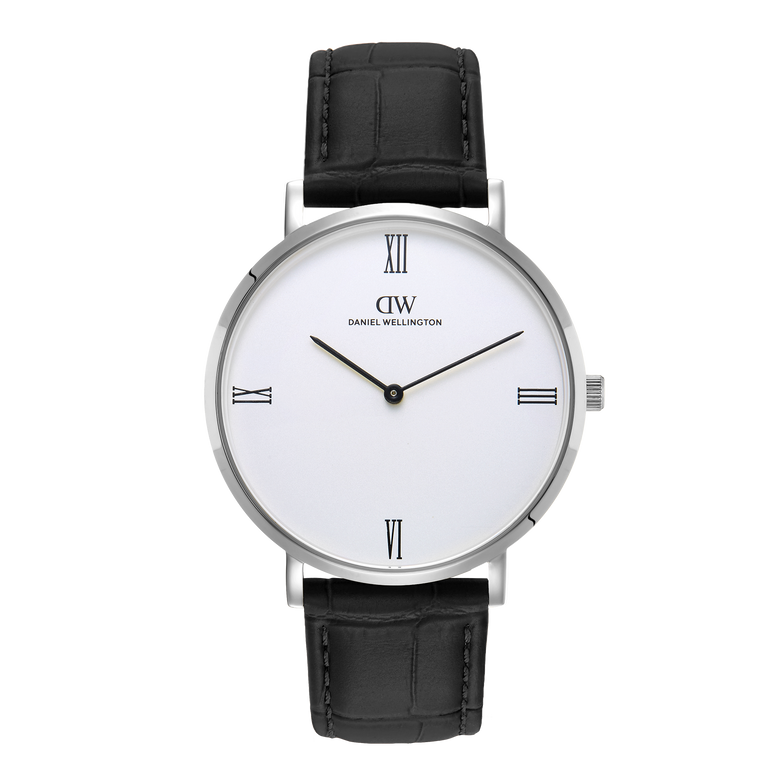 Round Analog Roman Sheffield Silver