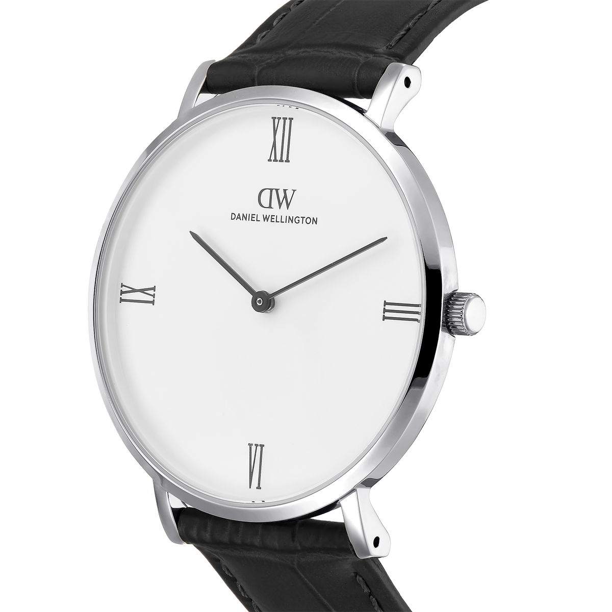 Round Analog Roman Sheffield Silver