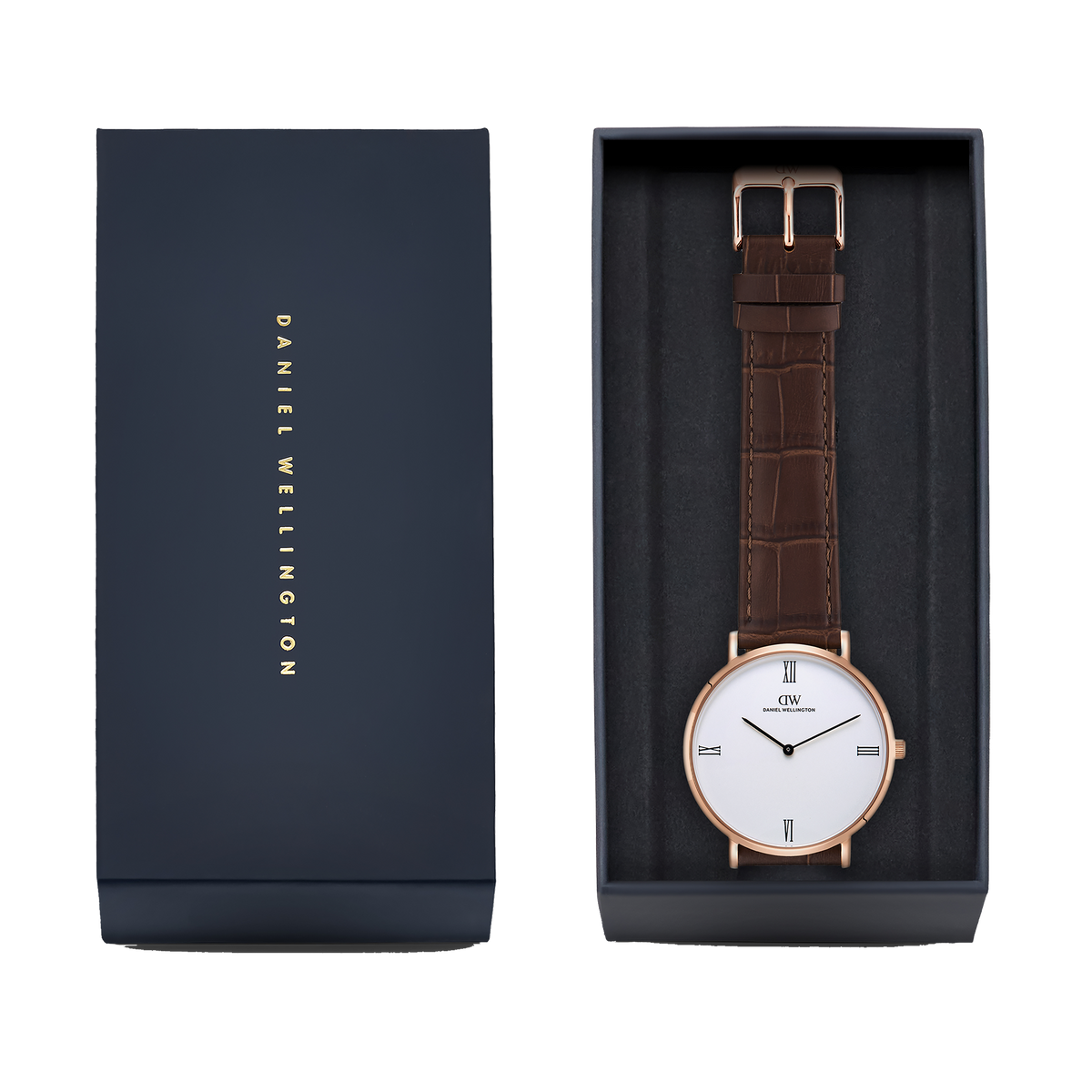 Round Analog Roman St Mawes Rose Gold