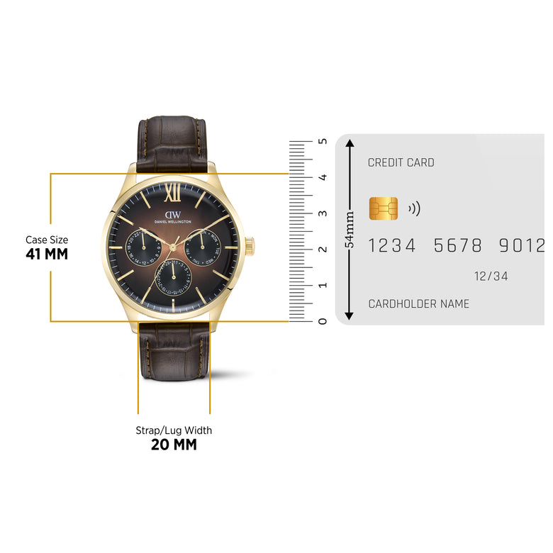Round Multi Eye Dark Brown Gold