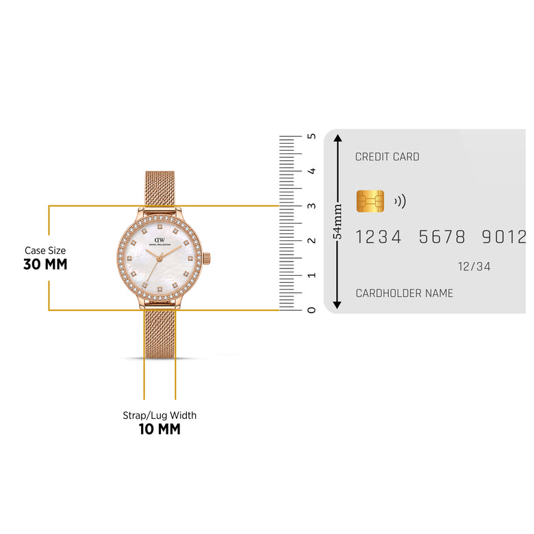 Round Analog Mesh Rose Gold