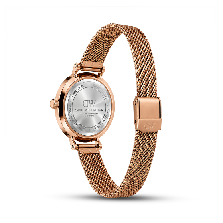 Round Analog Mesh Rose Gold