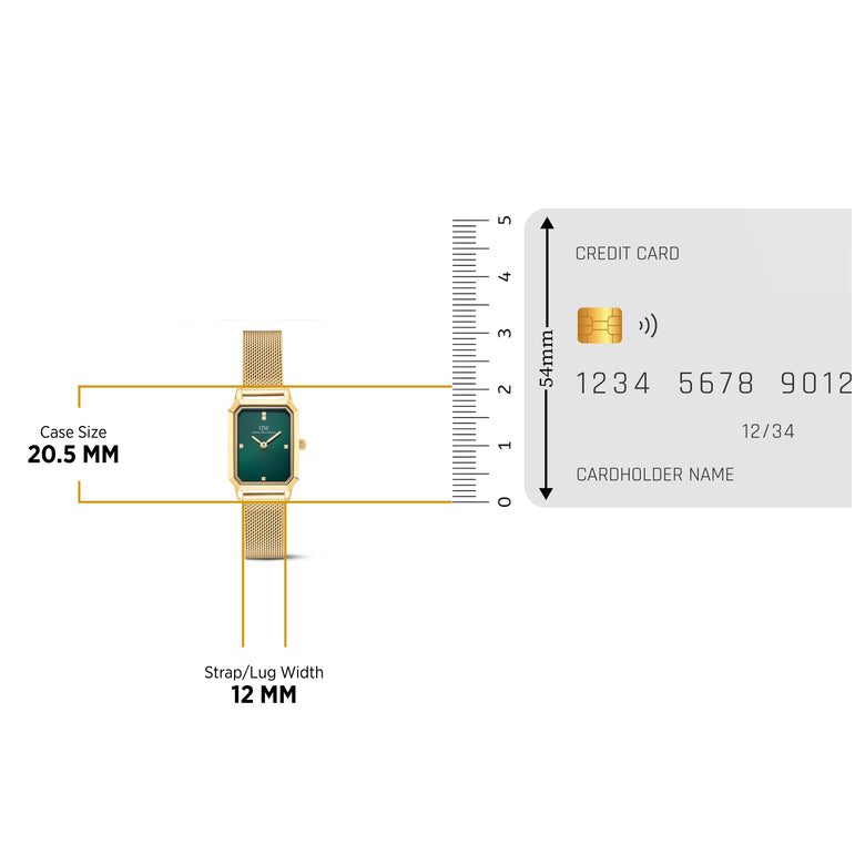 Octagonal Analog Emerald Gold
