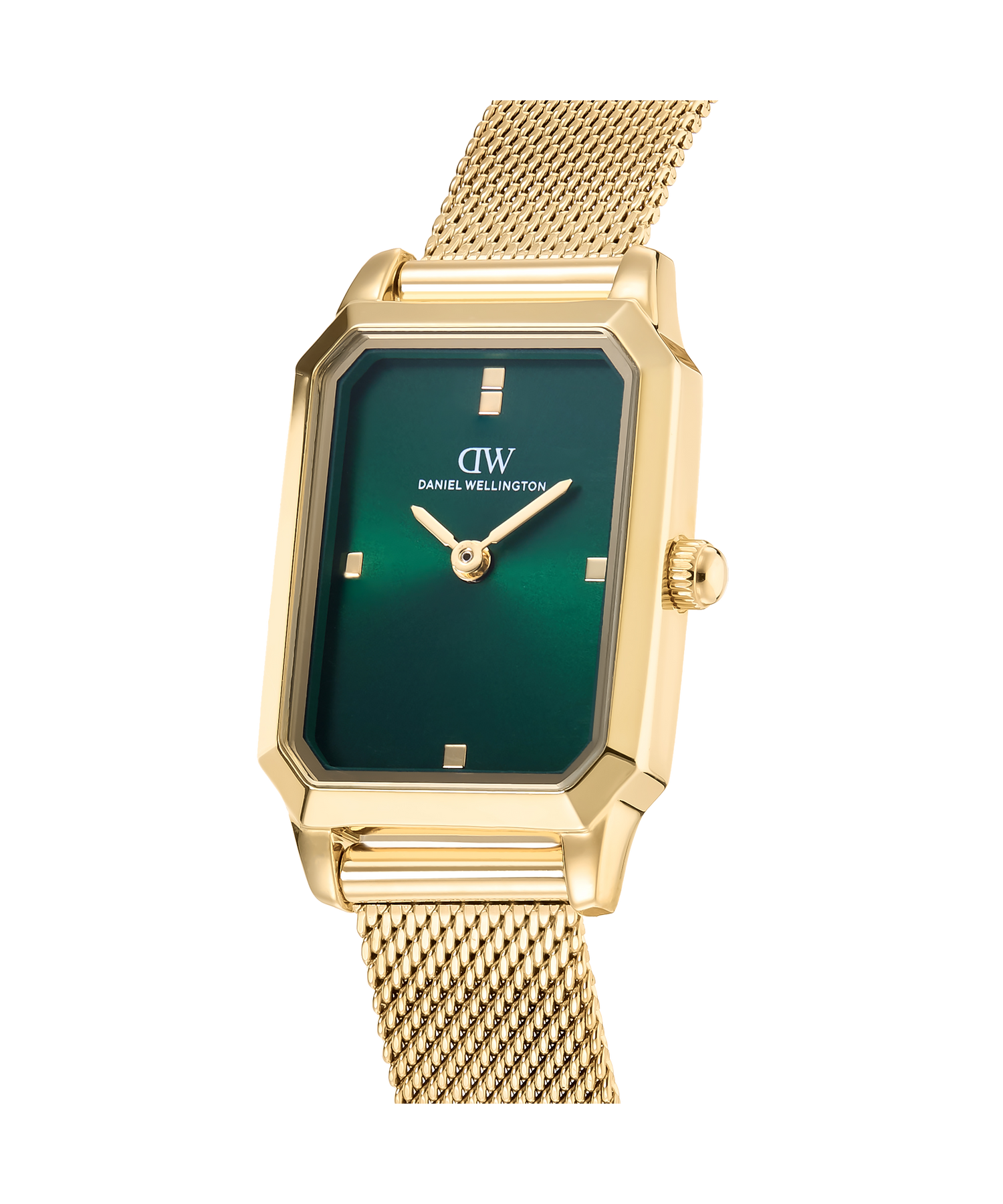 Octagonal Analog Emerald Gold